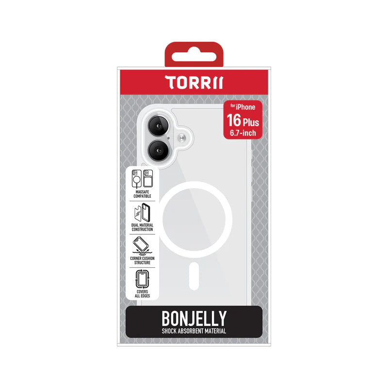 Torrii MagSafe Bonjelly Case - Apple iPhone 16 Plus (6.7”) / Clear