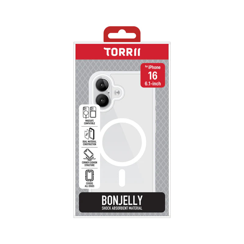 Torrii MagSafe Bonjelly Case - Apple iPhone 16 (6.1”) / Clear