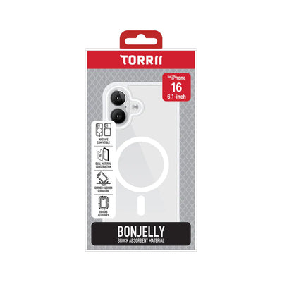 Torrii MagSafe Bonjelly Case - Apple iPhone 16 (6.1”) / Clear Accessories > Mobiles & Tablets > Mobiles > Covers & Cases