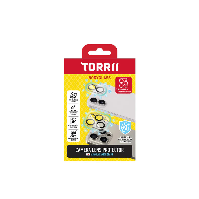 Torrii Bodyglass Camera Lens Protector - Apple iPhone 16 Pro / 16 Pro Max / Clear