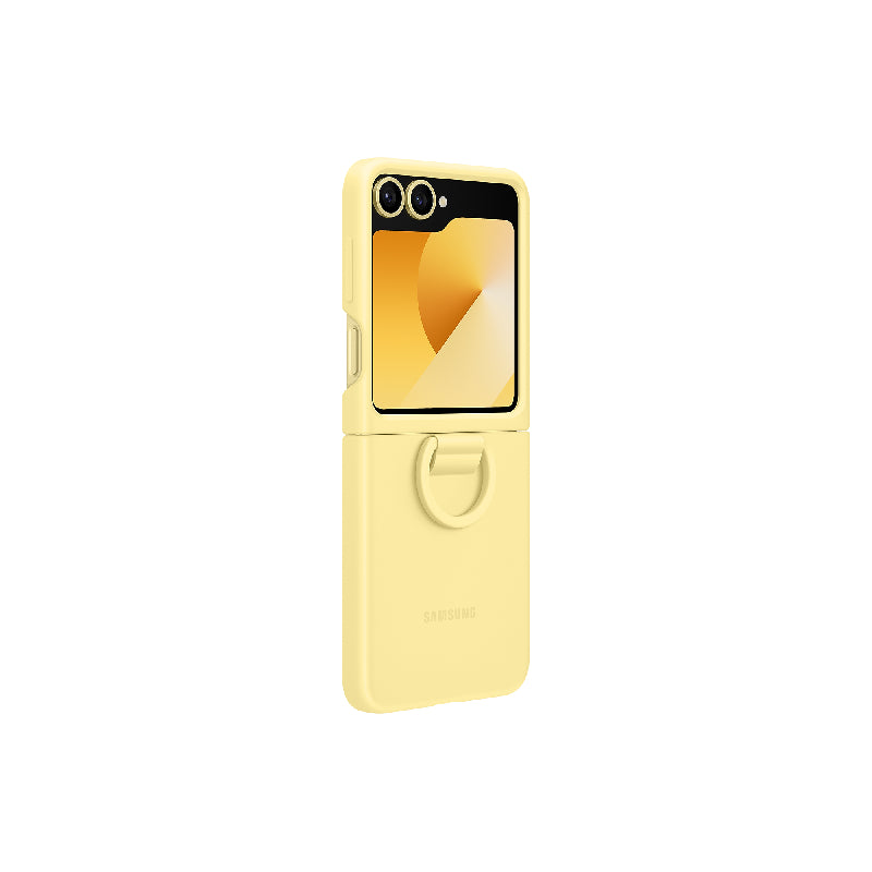 Samsung Galaxy Z Flip 6 Silicone with Ring Case - Yellow