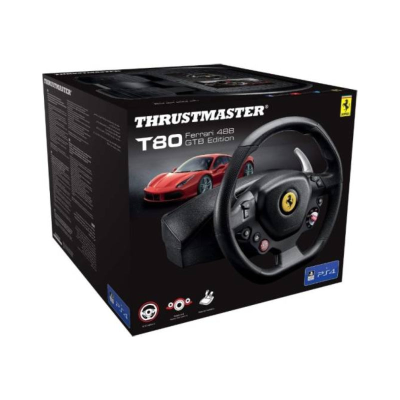 Thrustmaster T80 Ferrari 488 GTB Edition Racing Wheel - Black