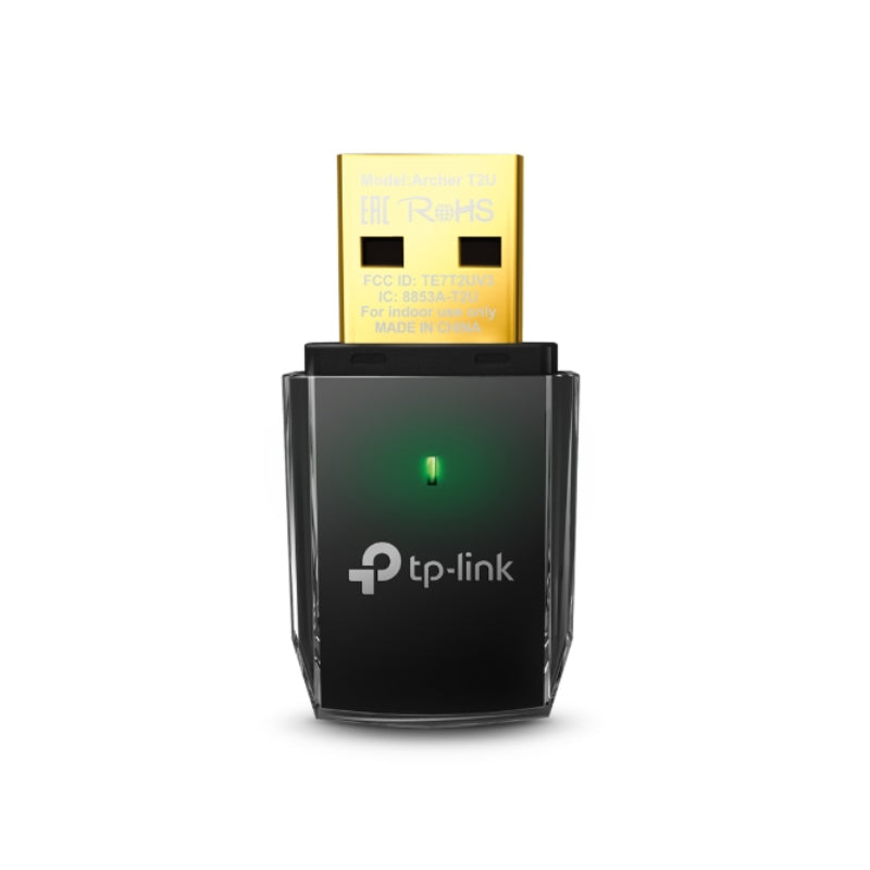 TP-LINK (Archer T2U) AC600 Wireless Dual Band USB Adapter - 5GHz (433 Mbps) / USB 2.0