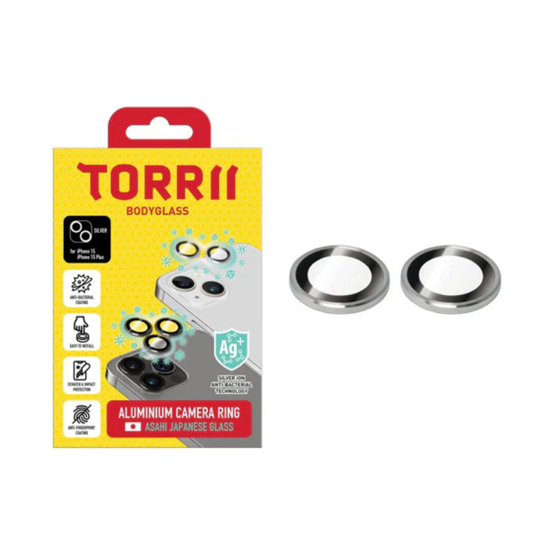 Torrii Individual Aluminium Ring Camera Lens Protector - Apple iPhone 15 Pro / Apple iPhone 15 Pro Max / Silver