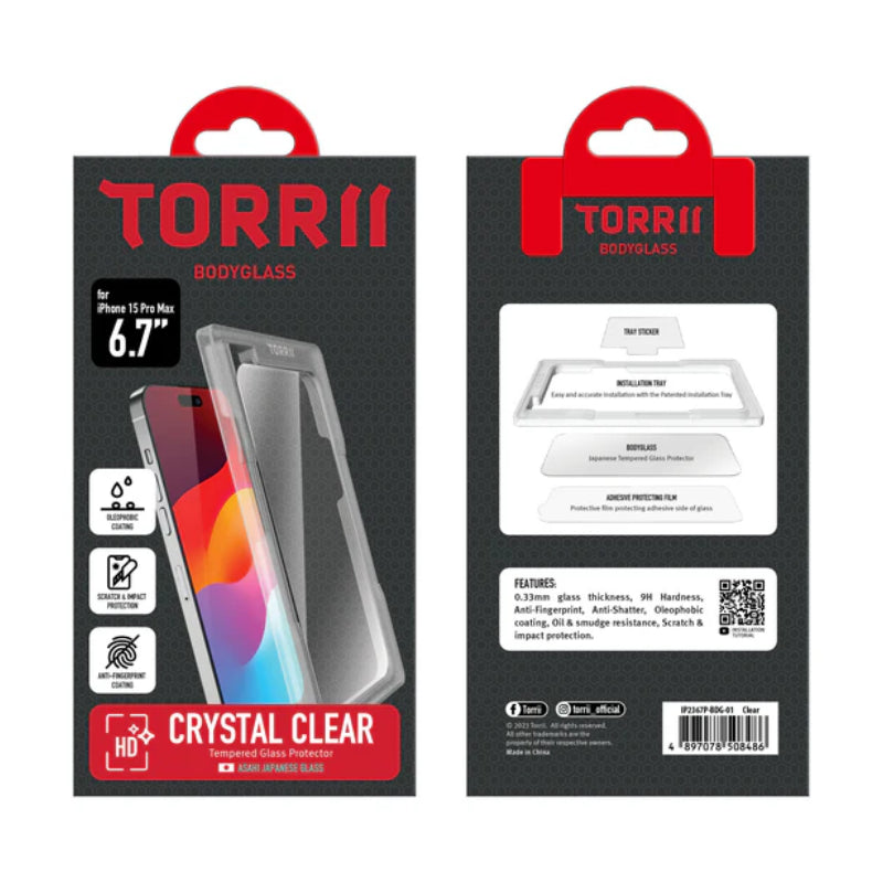 Torrii Body Glass Screen Protector - Apple iPhone 15 Pro Max / Clear