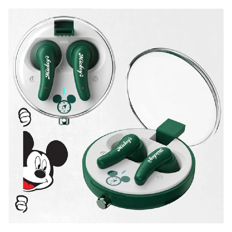 Disney QS-27 Bluetooth Wireless headphones - Mickey Green