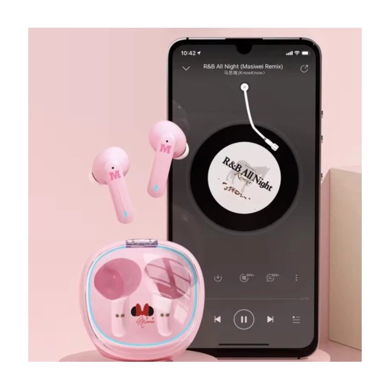 Disney QS-T2 Bluetooth Wireless headphones - Minnie Pink