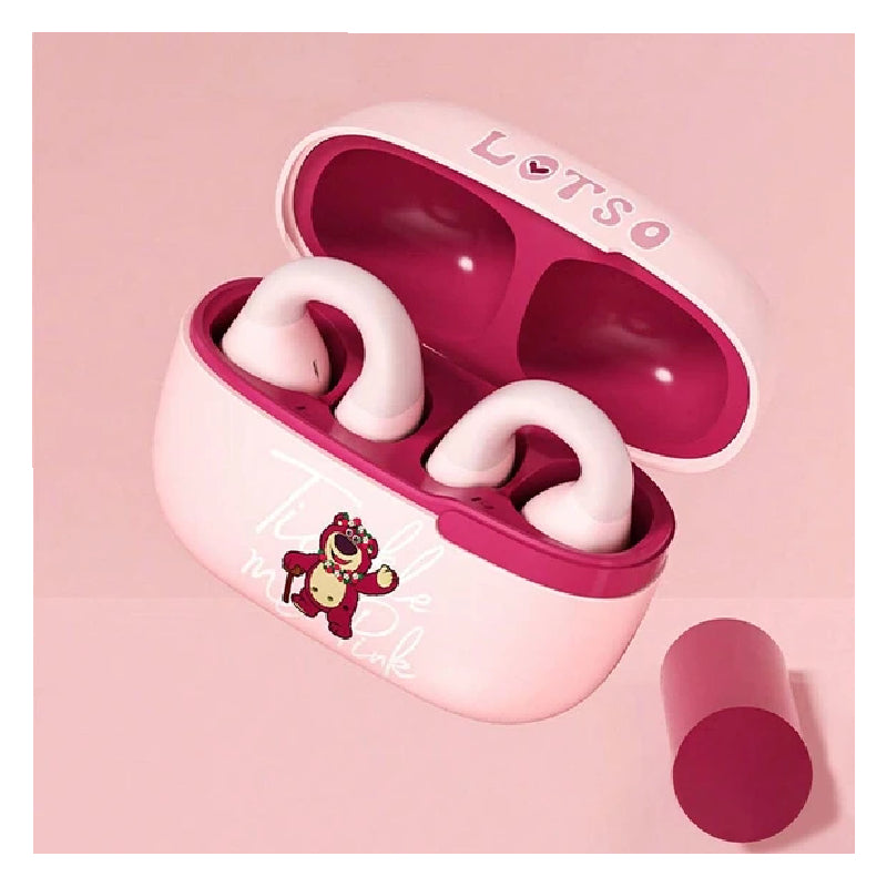 Disney QS-T10 Clip-on Bluetooth Wireless headphones - Lotso Pink