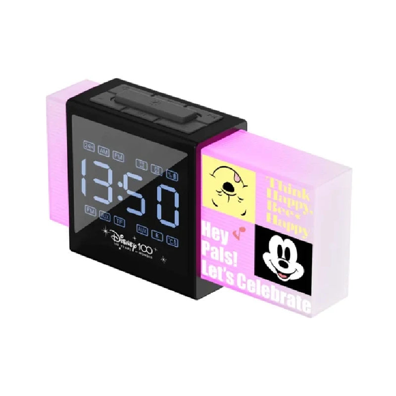 Disney QS-S2 D100 Series Bluetooth Alarm Clock Speaker - Black