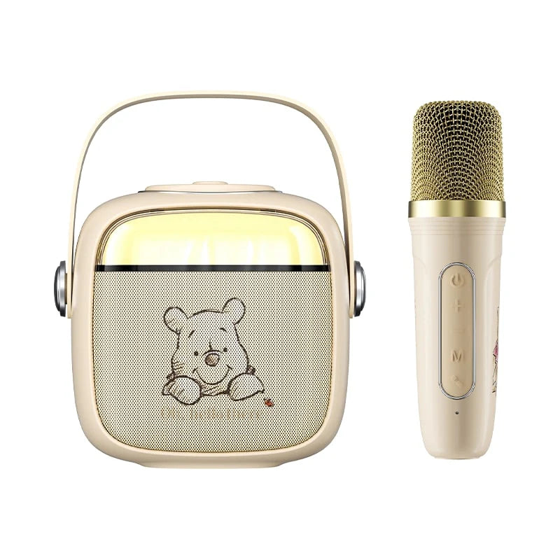 Disney QS-S3 Portable karaoke microphone speaker - Winne Beige