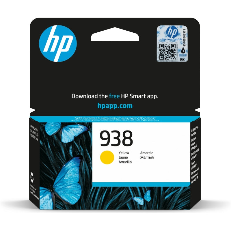 HP 938 Yellow Color - 800 Pages / Yellow Color / Ink Cartridge