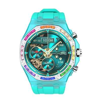 Porodo Transparent Cristallo AP Smartwatch - 260mAh / Blue Smart Watches