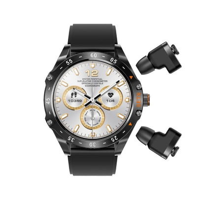 Porodo Hype Smartwatch With Earbuds - 400mAh / Black Smart Watches