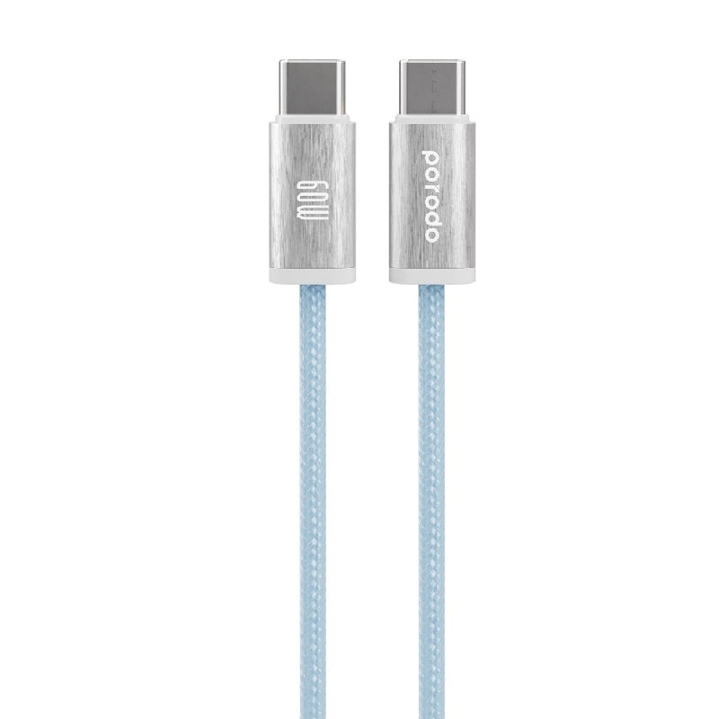 Porodo Woven Braided Cable  - 1.2M / Type-C / 60W / Blue