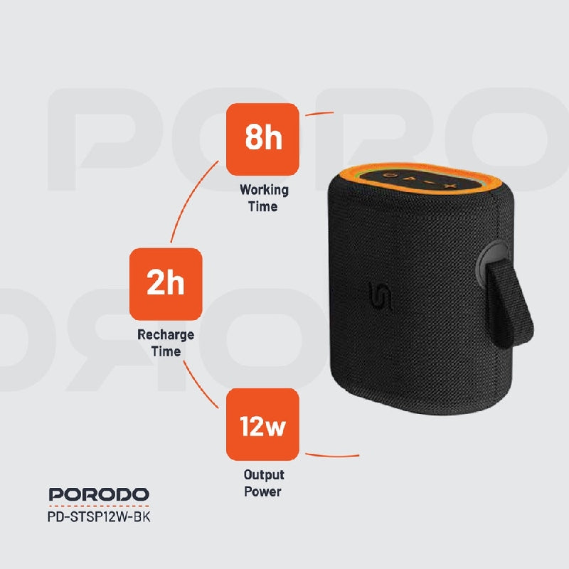 Porodo Soundtec Rave Portable Speaker - Black