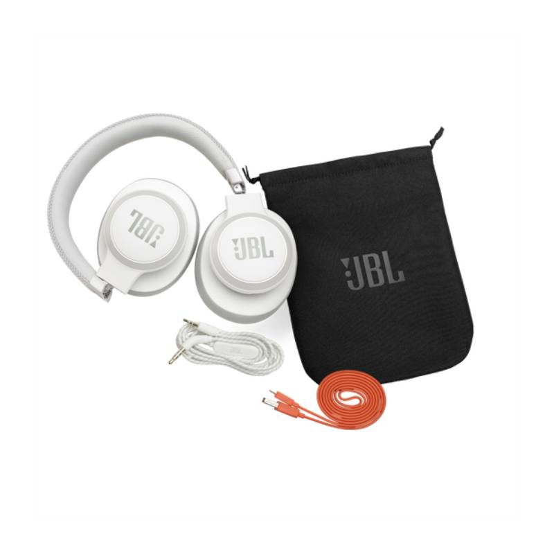 JBL Live 650BTNC Noise Cancelling Headphones - Over-Ear / Wireless / White