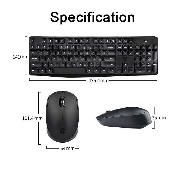 HP CS10 Wireless Keyboard and Mouse - Wireless / Arabic/English / Black