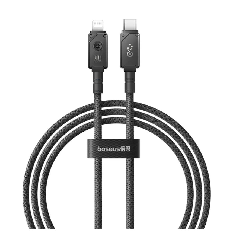 Baseus Unbreakable Series Fast Charging Type-C to Lightning Cable - 1 Meter / 20W / Cluster Black