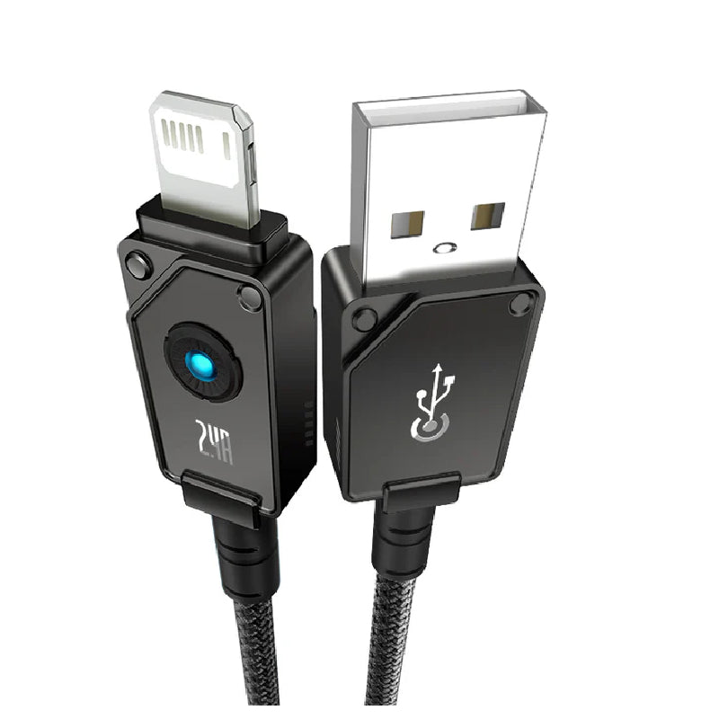 Baseus Unbreakable Series Fast Charging USB to Lightning Cable - 1 Meter / Cluster Black