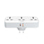 Ldnio SC3317 3 Extension Universal Outlet Rotatable Plus Power Socket - White