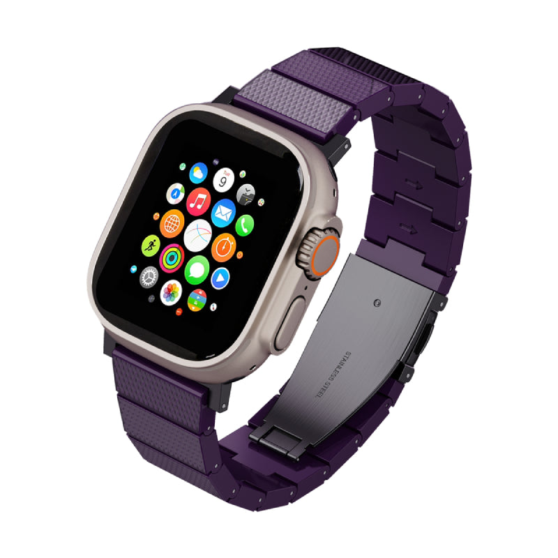 Levelo Fusion FibreGlass Resin Strap - Apple Watch Band 49/45/44/42mm / Purple