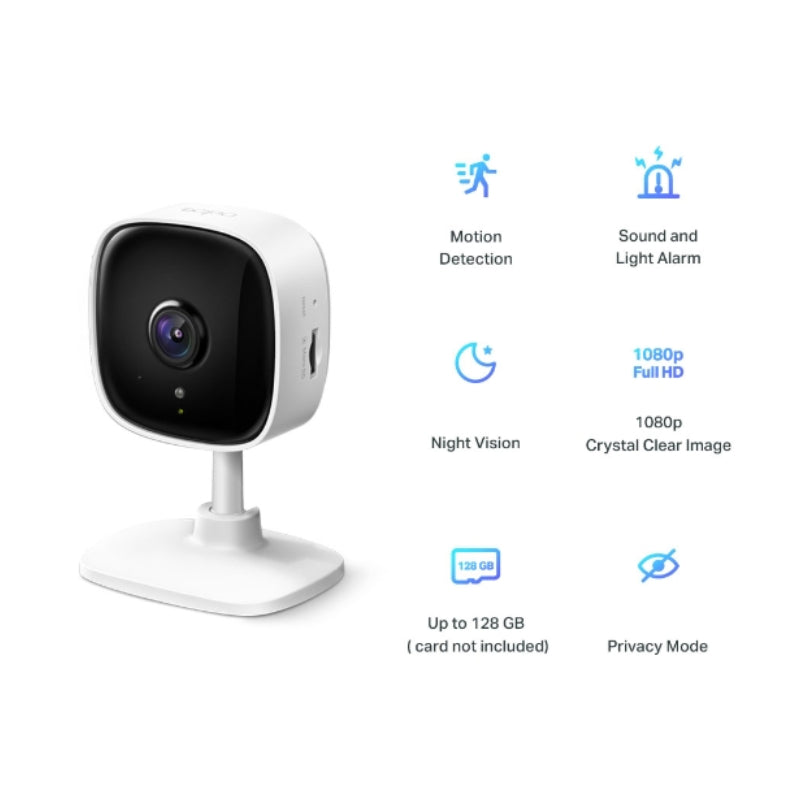 TP-Link (TAPO TC60) Home Security Wi-Fi Camera - H.264 / 1080p Full HD / 2.4 GHz - White