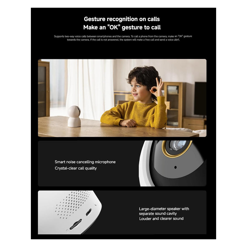 Xiaomi Smart Camera C700 - 4K Ultra-HD / Two-way Intercom / Night Vision / AI Detection / Wi-Fi / White