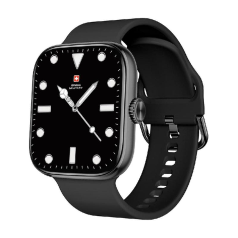 Swiss Military Alps 4 Silicon Strap - Black / Smart Watch