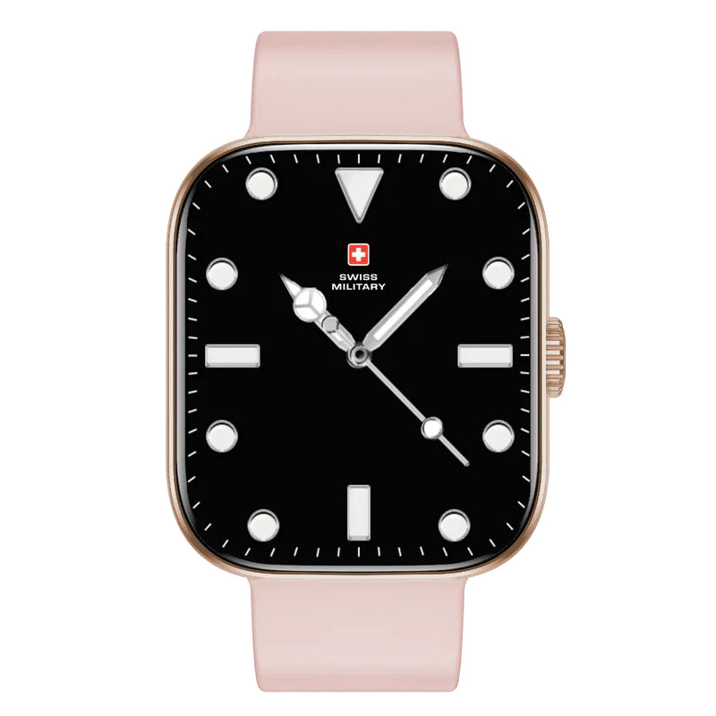 Swiss Military Alps 4 Pink Silicon Strap - Rose Gold Frame / Smart Watch