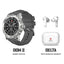 Swiss Military Dom 2 Smart Watch - Silver Frame Gray Silicon Strap with Swiss Military Delta Earbud - White