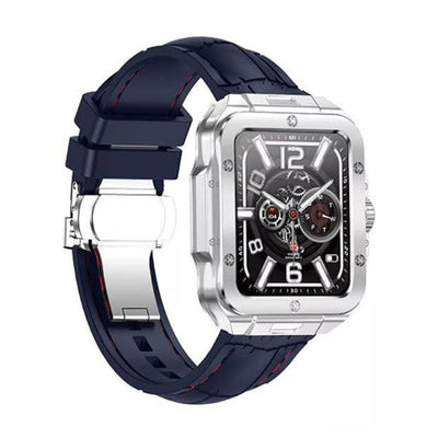 Swiss Military Alps 2 Blue Silicon Strap - Silver Frame / Smart Watch Smart Watches