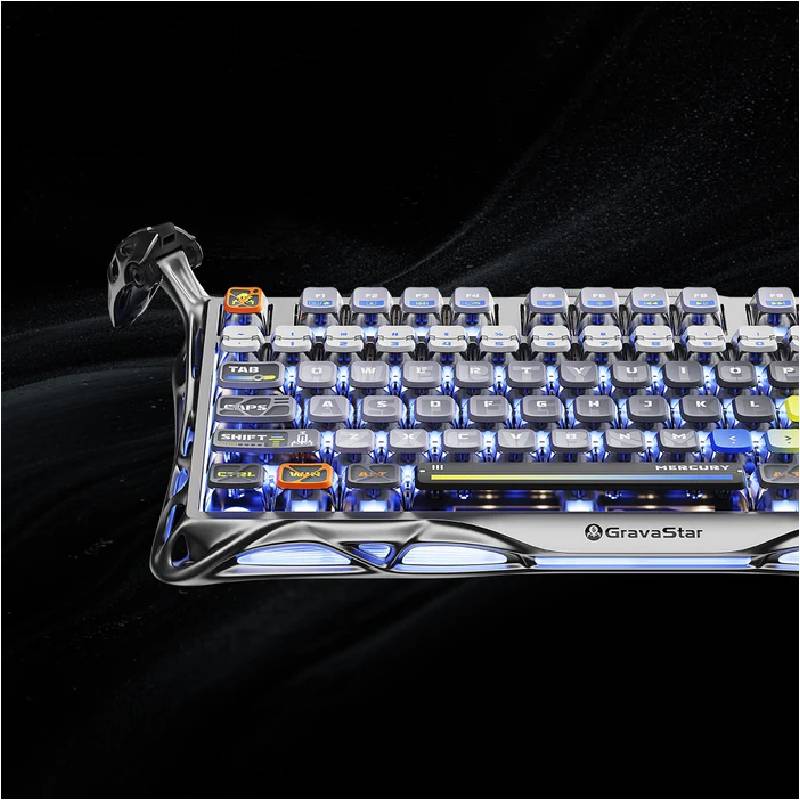 إصدار GravaStar Mercury Mercury K1 برو 75% لاسلكي ميكانيكي الألعاب  الميكانيكيةلوحة مفاتيح  إصدارخاص - بين النجوم