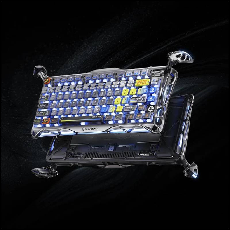 إصدار GravaStar Mercury Mercury K1 برو 75% لاسلكي ميكانيكي الألعاب  الميكانيكيةلوحة مفاتيح  إصدارخاص - بين النجوم
