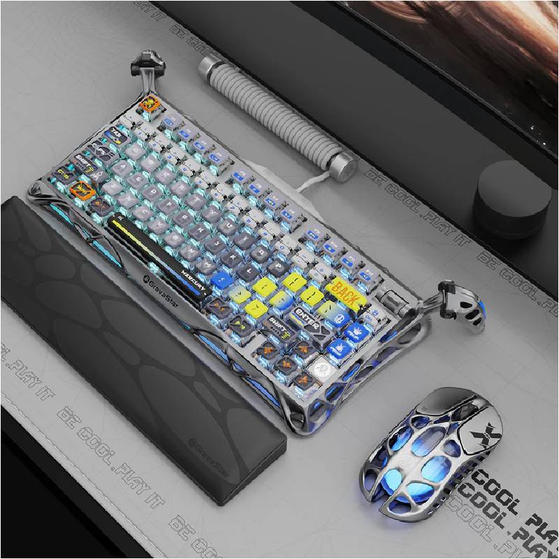 إصدار GravaStar Mercury Mercury K1 برو 75% لاسلكي ميكانيكي الألعاب  الميكانيكيةلوحة مفاتيح  إصدارخاص - بين النجوم