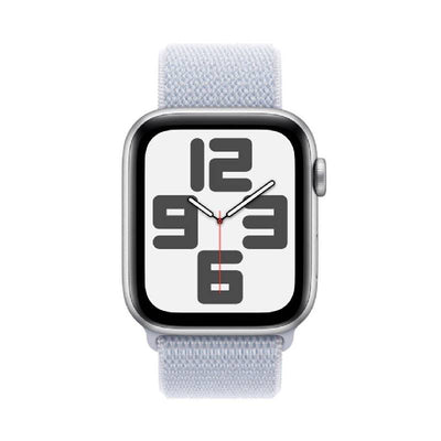 Apple Watch SE (2nd Gen) with Sport Loop - LTPO OLED / 40mm / Bluetooth / Wi-Fi / Silver Aluminum Blue Cloud Smart
