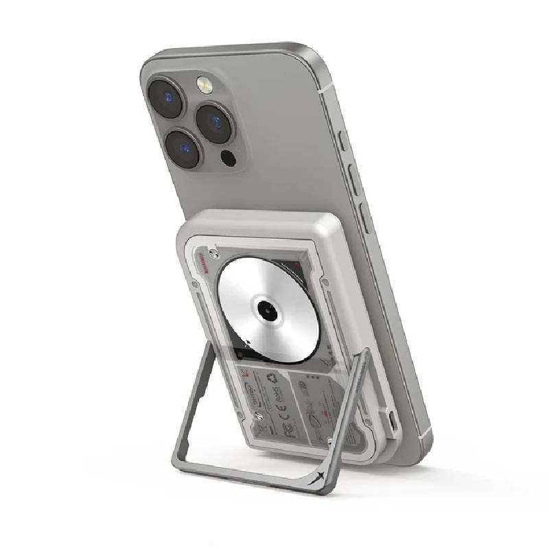 سكينارما نوفا نيكسوس مغناطيسي بنك الطاقة مع بلت-ان حامل - 5000 مللي يو اس بي/ ضوء رمادي اكسسوارات > طاقة بنك