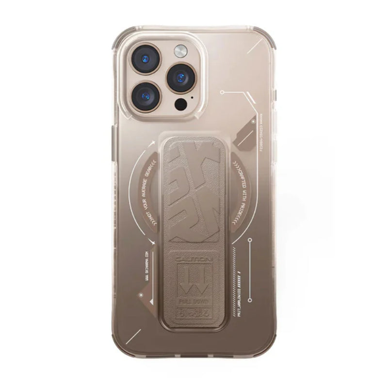 SKINARMA Helio MagSafe Case With Grip Stand For Apple iPhone 16 Pro Max Gold Accessories > Mobiles & Tablets > Mobiles