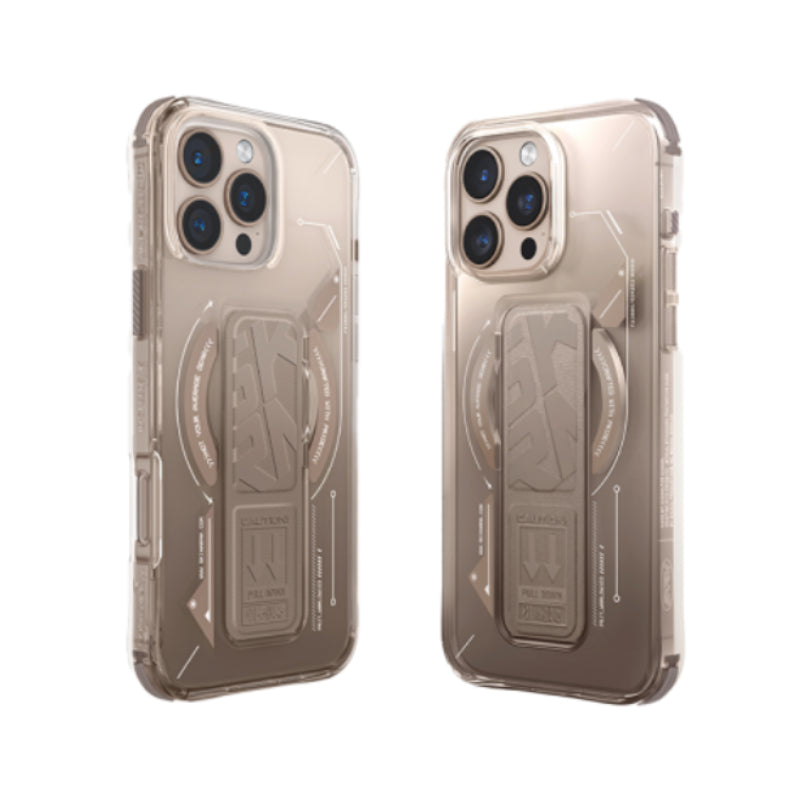 SKINARMA Helio MagSafe Case With Grip Stand For Apple iPhone 16 Pro Max Gold Accessories > Mobiles & Tablets > Mobiles