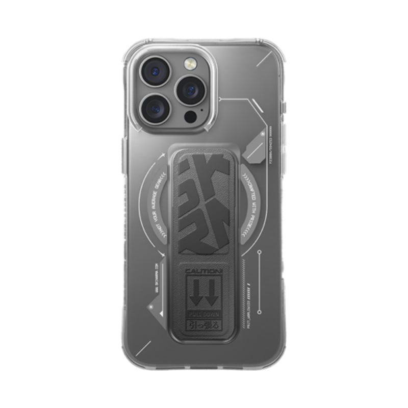 SKINARMA Helio MagSafe Case With Grip Stand for iPhone 16 Pro - Titanium