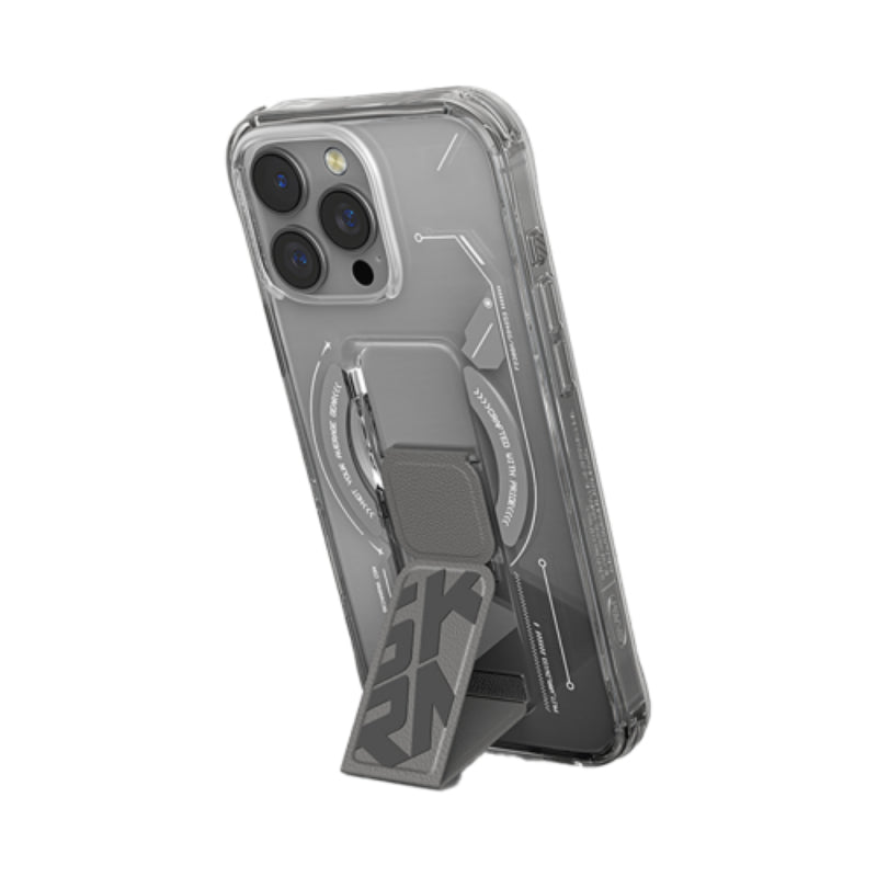 SKINARMA Helio MagSafe Case With Grip Stand for iPhone 16 Pro - Titanium
