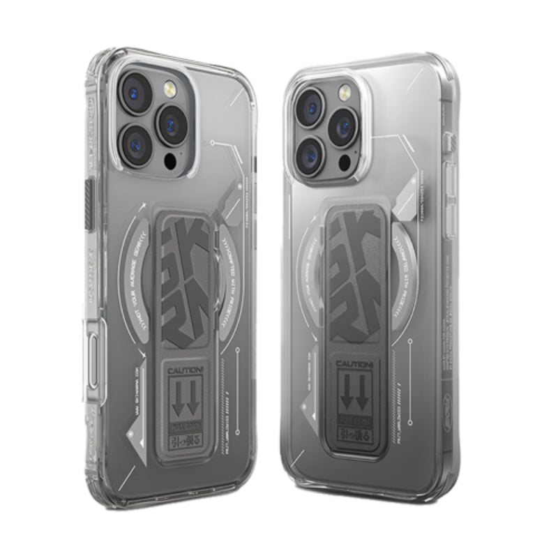 SKINARMA Helio MagSafe Case With Grip Stand for iPhone 16 Pro - Titanium