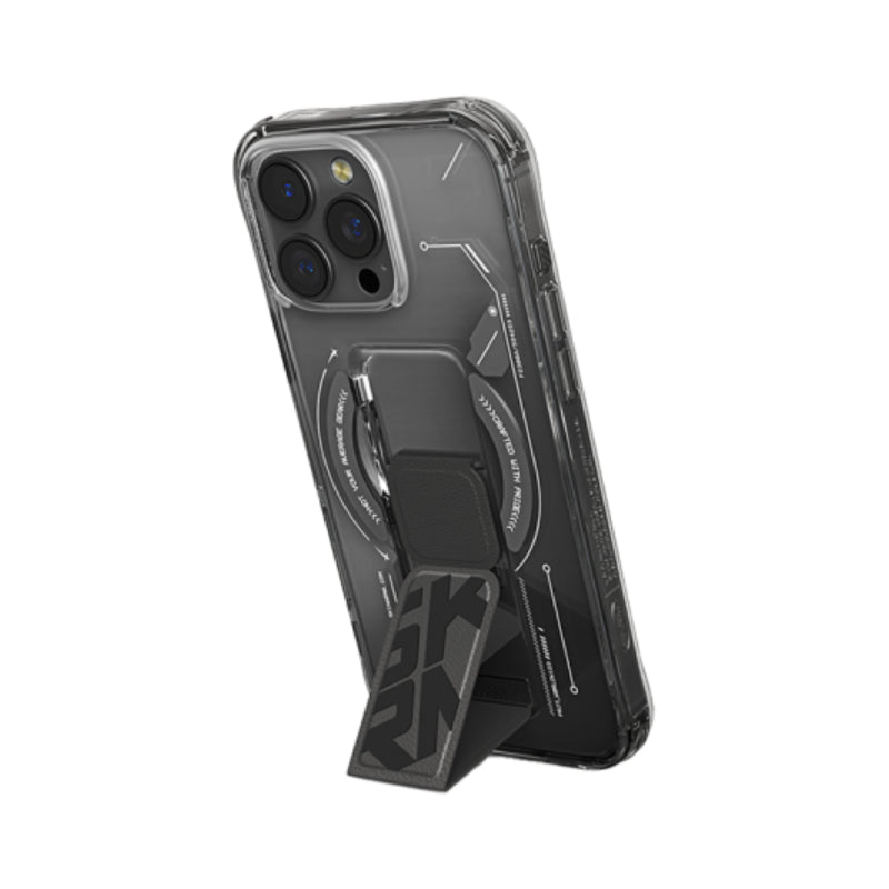 SKINARMA Helio MagSafe Case With Grip Stand for iPhone 16 Pro - Black