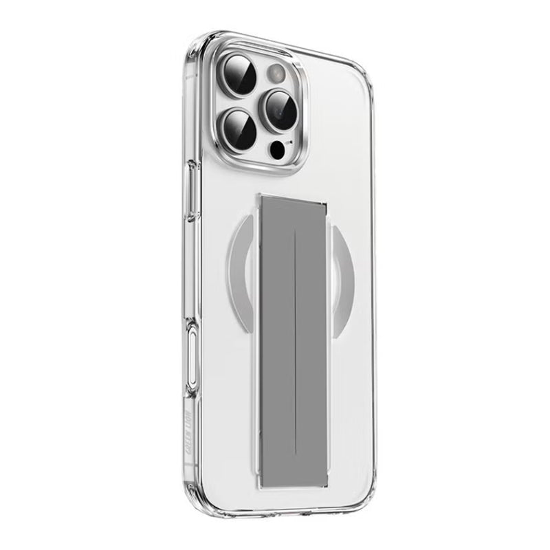 Uniq Hybrid Heldro Max Magclick Case With Camera Stand for iPhone 16 Pro - Lucent Clear