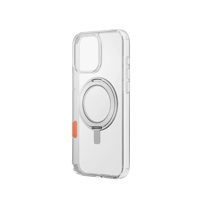 Uniq Swivix MagSafe case with 360 Rotation Kickstand for iPhone 16 Pro Max – Lucent Clear