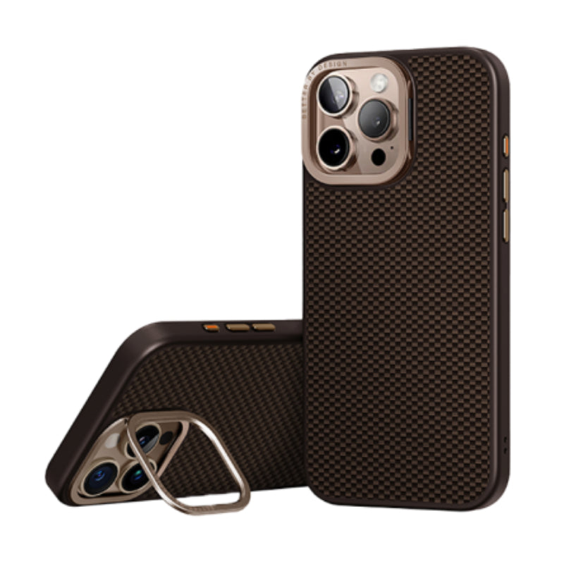 Uniq Hybrid Magclick Charging Keva Max With Camera Stand iPhone 16 Pro Max Umber Brown Accessories > Mobiles & Tablets