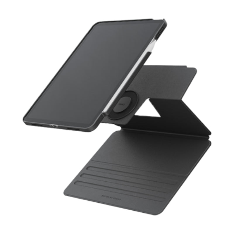 Uniq Rovus Snap Mount Magnetic 360 Rotating Detachable Case for iPad Air 13’’ M2 6th Gen Flint Grey Accessories >