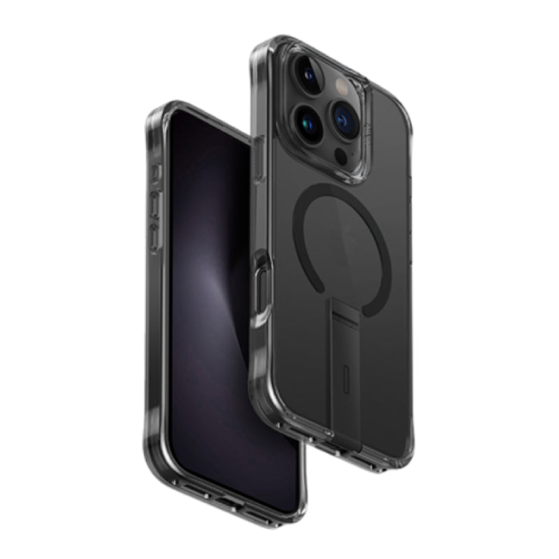 Uniq Hybrid Eleva MagSafe Case with Vertical Stand for iPhone 16 Pro – Carbon Black Accessories > Mobiles & Tablets >