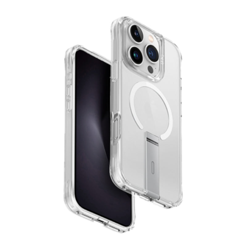 Uniq Hybrid Eleva MagSafe Case with Vertical Stand for iPhone 16 Pro – Lucent Clear Accessories > Mobiles & Tablets >