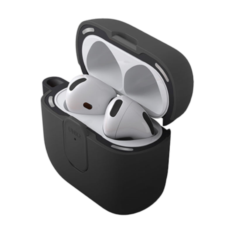 Uniq Clyde Lock Case for Airpods 4th Gen Charcoal/Dark Grey Accessories > Headphones > Covers & Cases