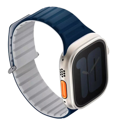 Uniq Revix Evo Reversible Strap for Apple Watch 49/45/44/42mm Royal Blue/Chalk Accessories > Smart Watches > Straps